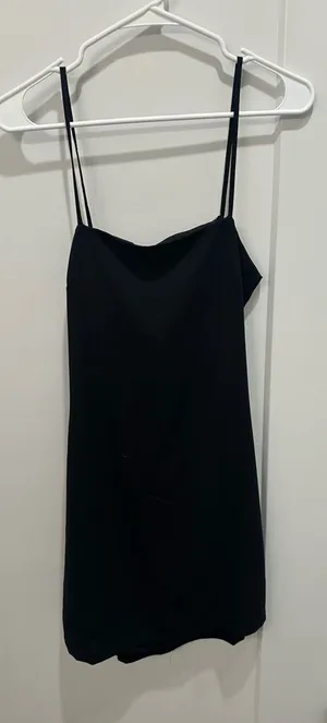 Lulu's Black Mini Slip Dress thumbnail 1