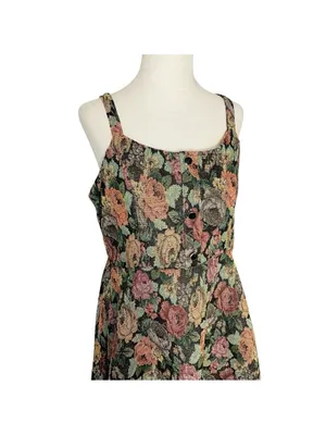 SHEIN Floral Tapestry Fit & Flare Dress thumbnail 4