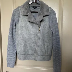 Dor Dor Couture Grey Zip Up‎ Jacket, Size Small thumbnail 2