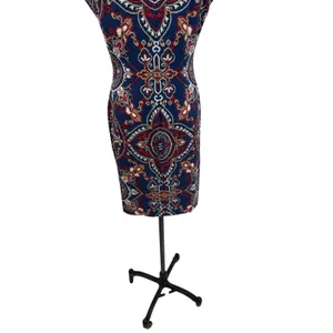 J McLaughlin Devon Sleeveless Shift Dress Blue Red Medallion Print‎ Medium thumbnail 10