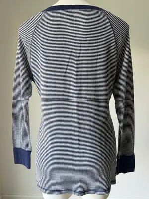 Old Navy Classic Y2K Micro Striped Thermal Top thumbnail 4