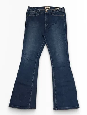 FRAME Le High‎ Flare Benedict Canyon Dark Wash High Rise Jeans Size 32 (30x30) thumbnail 1