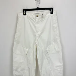Madewell The Barrel Leg Utility Pant Garment Dyed Twill White Cargo US 4 NWT thumbnail 7