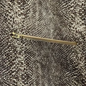 Zara Brown Silk Shift Dress Womens Size Medium Snakeskin Work Animal Print thumbnail 8