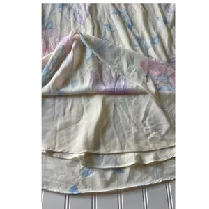 Vintage Valerie Stevens Sheer Pastel Floral Maxi Slip Dress Lace Trim Medium Y2K thumbnail 4