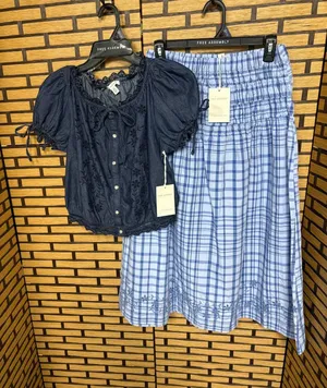 Free Assembly Two Piece Skirt Set Size‎ XS Blue thumbnail 1