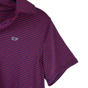 Vineyard‎ Vines Sankaty Polo Women Medium Striped Performance Preppy Indie thumbnail 9