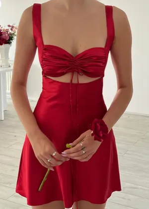 Red Semi-Formal Dress thumbnail 1