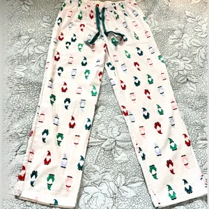 NWOT Joyspun Holiday Gnome Print Brushed Flannel Pajama Longe Pants – Small thumbnail 3