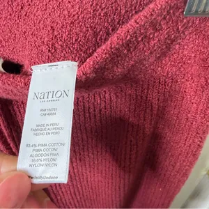 Nation LTD Rachelle Cozy Ribbed Pant in Danish Red Wide‎ Leg Womens Size S thumbnail 5