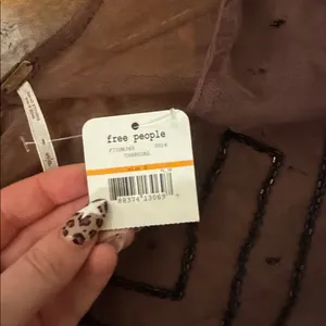 Chic Sheer Brown Dress with Black Accents thumbnail 4