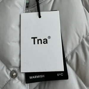 NWT Aritzia TNA Archive Quilted Premium Goose Down Gray Chrome Coat Size XS thumbnail 3