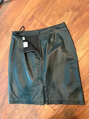 Wilson’s Leather Maxima Classic Black Genuine Leather Midi Skirt Size 10 thumbnail 7