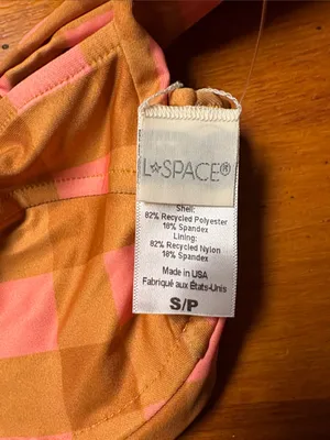 l*space Pink & Tan Check Underwire Bikini Top thumbnail 2