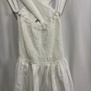 Peppermayo White European Towns Linen Dress US 10 Romantic Coquette Soft Girl thumbnail 6