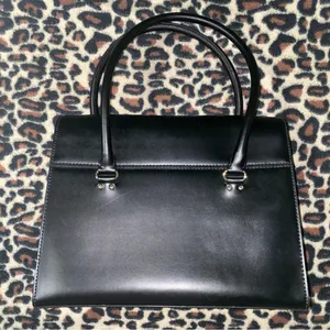kate spade new york black leather shoulder bag with gold hardware thumbnail 6