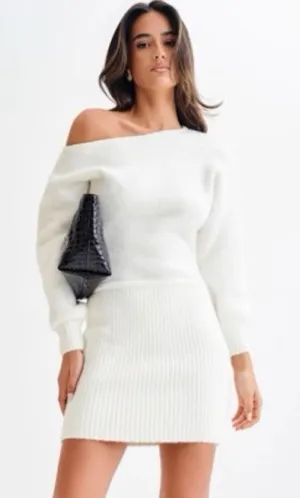 Meshki Rafferty Boat Neck White Sz XS Dress thumbnail 1