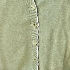 Willow & Wind Sage Green Button Front Cardigan White Stitch Trim Sz S NEW No Tag thumbnail 7