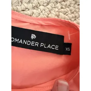 Pomander Place Coral Peplum Babydoll Top Balloon Sleeve Cotton XS‎ Tuckernuck thumbnail 3