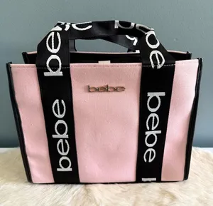 Bebe Hana Blush Pink Canvas Satchel thumbnail 1