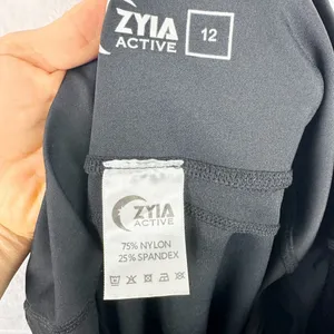 Moto Leggings Size 12 Cropped Black Athletic Athleisure READ thumbnail 8