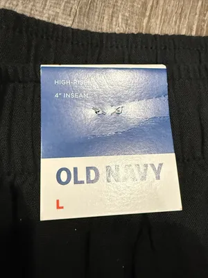 NWT Old Navy Black Cotton High-Rise 4" Inseam Shorts thumbnail 3