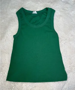 Cotton On Green Cropped Tank Top | Size M thumbnail 1