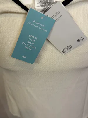 H&M White Halter Slip Dress with Black Trim thumbnail 9