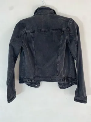 KanCan USA Jean Jacket Black Distressed thumbnail 4