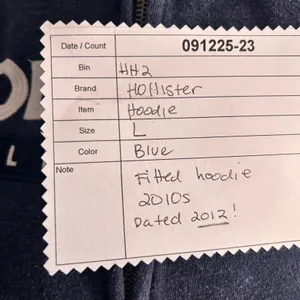Hollister Fleece Lined‎ Hoodie Blue Large thumbnail 11