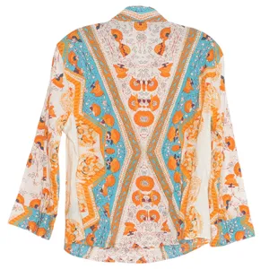 Jones Wear Top Floral 70s Boho Western Pearl Snap Hippie Festival Retro Country‎ Size Large thumbnail 3