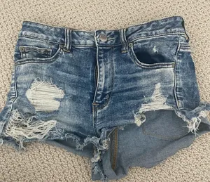american eagle blue jean shorts thumbnail 1