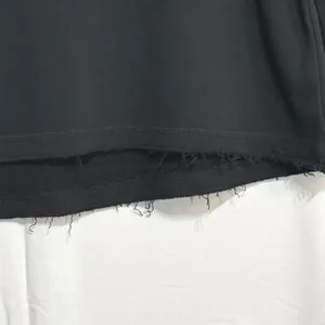 Alternative Apparel‎ Black Raglan Sweatshirt High Low Raw Hem Large Womens NWOT thumbnail 5