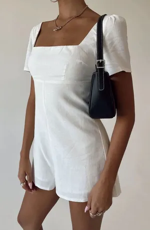Princess Polly White Romper thumbnail 1