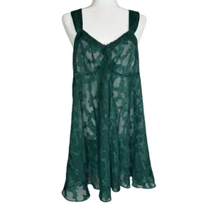 Victoria's Secret Vintage 80s/90s L Gold Label Satin Chemise Babydoll Slip Dress thumbnail 3
