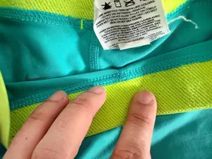 Nike Pro 3" Training Shorts Teal Neon Yellow Size M thumbnail 2