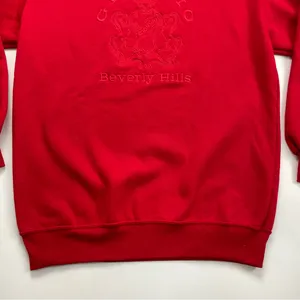 Vintage Giorgio Beverly‎ Hills Sweatshirt Red Collar Top Embroidered Preppy 80s thumbnail 5