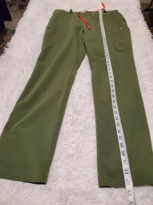 Figs Yola High-Rise Slim Scrub Pant in Green Medium Tall thumbnail 5