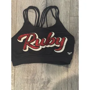 Varsity Brand cheer sports bra, RUBY fits like a‎ small see measurement thumbnail 2