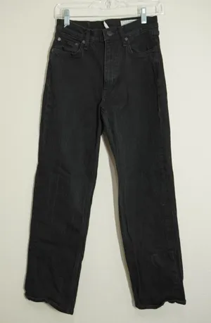 Rag & Bone Size 26 Maya High Rise Straight Leg Black Denim Jeans Fall Casual thumbnail 1