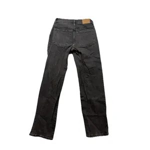 Madewell Perfect Vintage Jeans Womens 25 Black Mid-Rise Straight Leg Distressed thumbnail 6