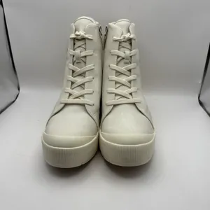 Dr Scholls‎ Time Off Up White Lace Up High Top Platform Boots Womens 10M thumbnail 2