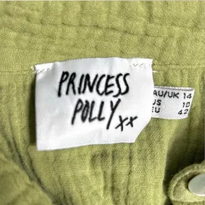 Princess Polly‎ Sage Green Gauze Cotton Oversized Button Down Coastal Boho Shirt thumbnail 7