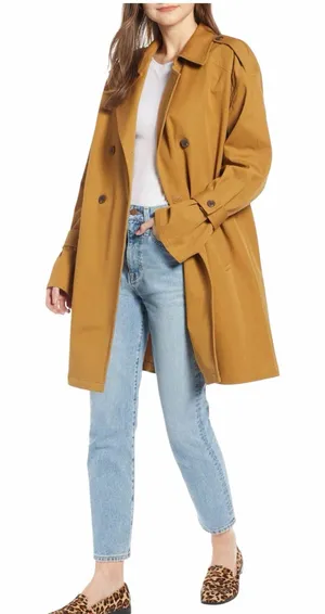 Something Navy Easy Oversize Trench thumbnail 1