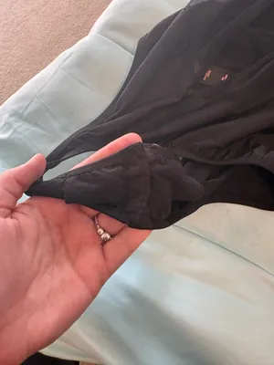 Victoria’s Secret Black Deep V One-Piece Lingerie thumbnail 5