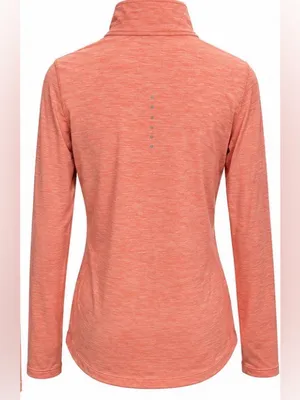 Nike Dri-FIT Coral Heather Quarter Zip Running Top Long Sleeve Small thumbnail 3