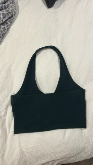 Forest green John Galt Brandy Melville halter top thumbnail 2