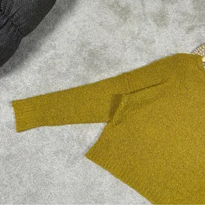 Free People Finders Keepers Sweater Boucle Knit V-Neck Slouchy Boho Moss Green M thumbnail 9