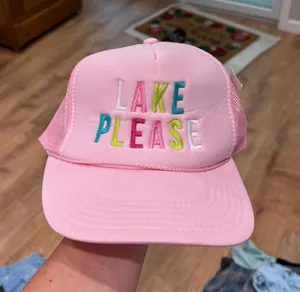 Lake please trucker hat Pink thumbnail 1