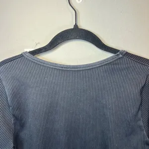 Offline By Aerie Seamless Cable Square Neck Ribbed Shirt Black Fall Sport NEW XL thumbnail 14